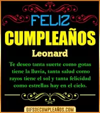 GIF Frases de Cumpleaños Leonard